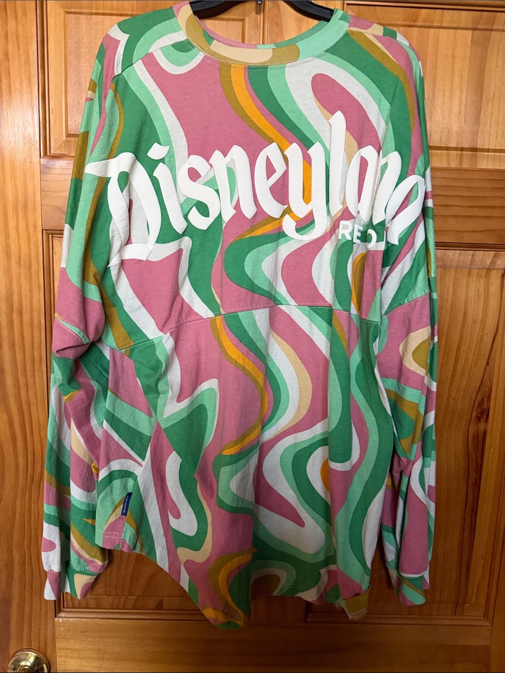 Disneyland Resort Men's Retro Swirl Long-Sleeve Shirt - Pink & Green